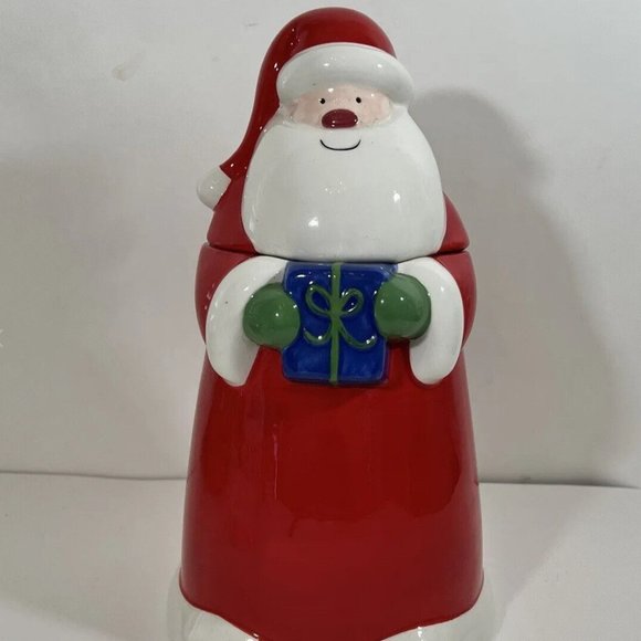 Santa cookie jar - vtg excellent 11" tall - Picture 3 of 6